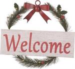 Y1212 - Chr Wreath Wood/Metal 14x16in