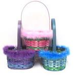 816579 - Easter Basket Feathered 7inch Asst