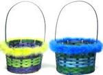 816581 - Easter Baskets Feathered 8.5inch Asst