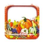47365 - Fall plate sq cornucopia blessings 6.87in 10ct