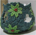Chr holly candle holder