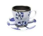 1638013 - Cup & saucer 3.5oz pearl mod life merlot stars