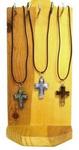 2001644 - Necklace glass cross asst colors