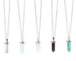 SPN7571 - Necklace crystal point asst colors