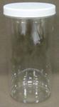 41/1393 - Plastic Tall Jar 8inH 4inD