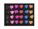 MS12430 - Ring acrylic heart w/rhinestones 24/dis
