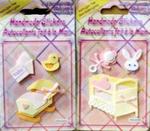 SB118 - Scrapbook Stickers Handmade Baby Yelllow/ Pink Asst