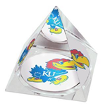 00028KU - KU Jayhawks Crystal Pyramid logo