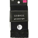 9274-12/16 - Tights girls lace capri blk 12-16