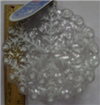 chr-orn. plastic snowflake
