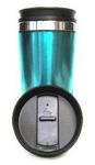 VA06st - Travel mug SS soft touch 16oz green