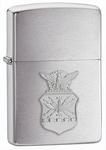 280AFC - Zippo lighter air force crest emblem brushed chrome