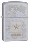 29388 - Zippo lighter army emblem with digital camo pattern satin chrome