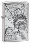 20895 - Zippo lighter something patriotic brushed chrome