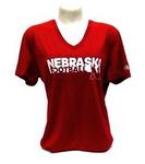 4778WNE-M - NE Husker shirt v-neck red med