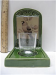25736 - candleholder-votivetealight-wbird-green