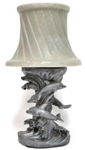 304NAN -Dolphin candle lamp 7.75in