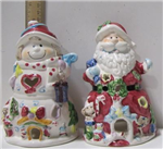 31467 - chr-santasnowman-candle-holder-with-dangle