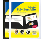 3157 522 -Portfolio poly w/view cover 2 pocket