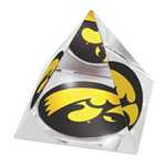 00169IA -IA Hawkeye Crystal Pyramid Logo