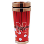 32620NE - ne-husker-thermo-mug-cruiser-polka-dot