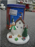 Snowman Tin W/Gifts Figure