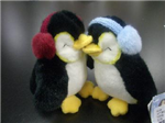 Plush Kissing Peguins 6" Pair