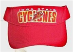 34646ISU - IA State Cyclones visor halftime red velcro