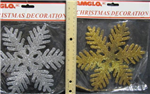 chr-snowflake decore asst. glitter