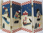 Chr wooden snowman screen