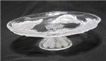 43715 - Crystal Oval Footed Platter Calla Lily Collection