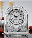 43855 -Crystal clock rose blossom 7-3/8in