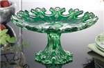49669 - Crystal dessert dish green 9in