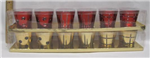01-0197 - Candleholder red or gold 6 pc set