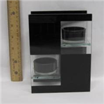01-1308 -Candleholder glass two tone