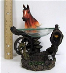 50654 - Oil burner horse & saddle 7in