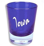 55942IA -IA Shot glass cobalt clear