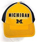 56073MI - mi-wolverines-cap-dk-bluegold-velcro