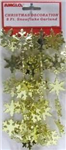 Chr garland 8' gold snowflake