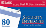 573 522 - Envelopes security #6-3/4 peel & seal 80ct