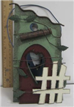 60566 - Spring box metal w handle birdhouse 4x11in