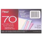 63140 1540 -Index cards color ruled 70ct 3X5in