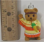 Fall indian girl bear magnet