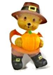 Fall pilgrim boy bear magnet