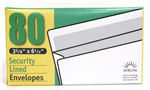 68004 - Envelopes security 3-5/8 x 6-1/2in 80ct
