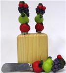 7084 7140 - spreaders-5pc-set-fruit-collage-wbutcher-block-base
