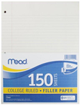 723323 -Notebook filler paper WR 150ct 10.5X8in