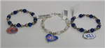 02A-11KU - KU Jayhawks Charm Bracelet Licensed