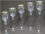 Stem Votive Holder Clear S/5