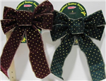 Chr bow w/polka dots asst